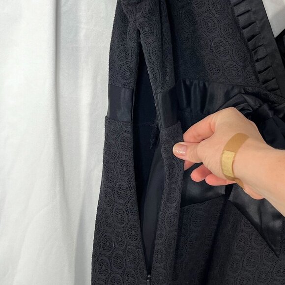 Phoebe Couture Navy Empire‎ Waist Surplice Neckline Pleated Bottom Dress Size 12 - Picture 11 of 14